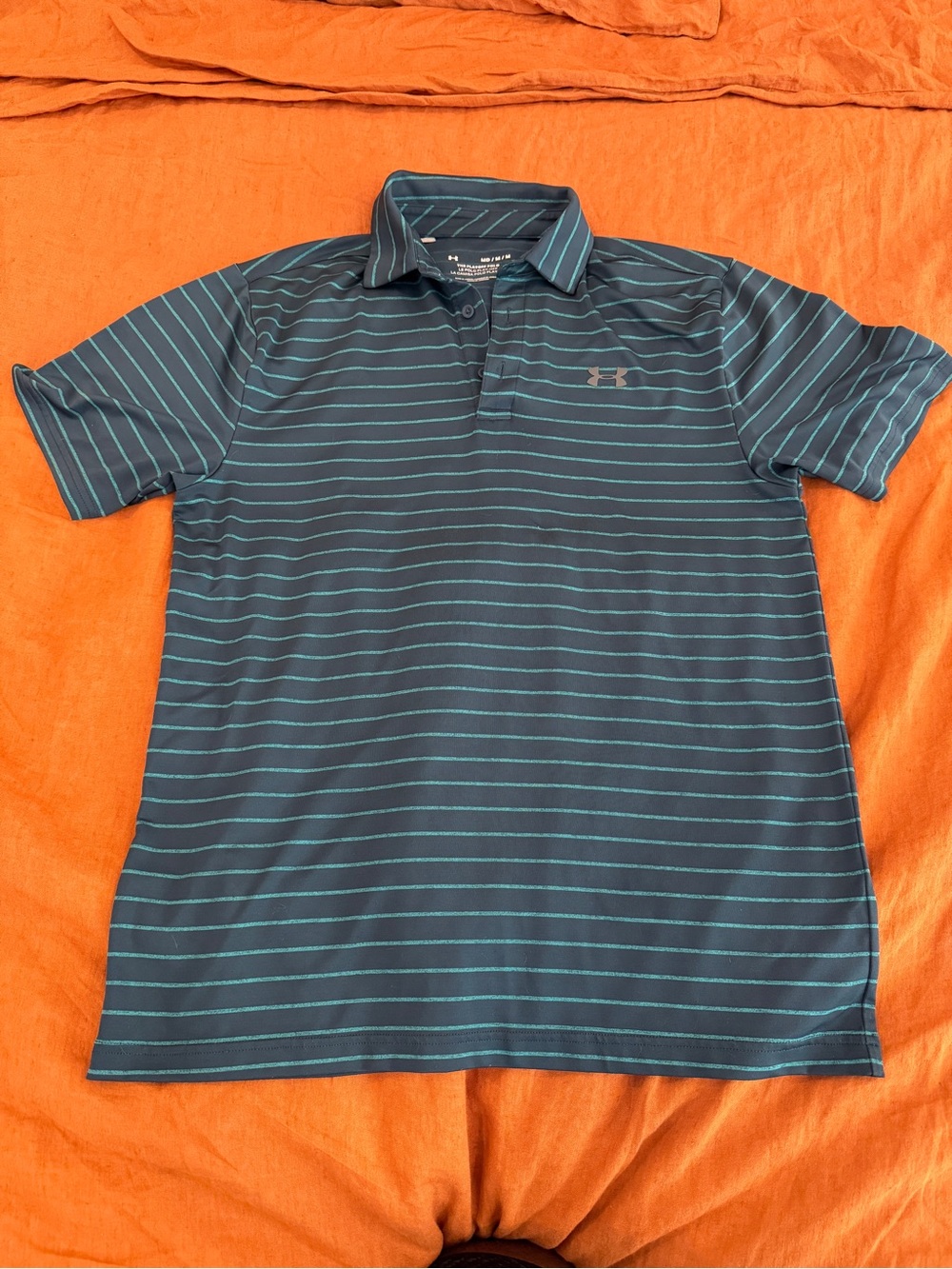 Under Armour Men’s Playoff Polo Navy With Stripes